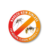 EASYmaxx Moskitonetz Magic Klick mit Magnetverschluß - schwarz 90 x 210 cm schützt effektiv vor Mücken, Fliegen und Wespen.