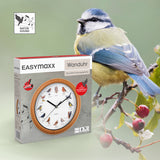 Wanduhr Küchenuhr Uhr Analog Vogelstimmen - 12 Singvogelstimmen - 25 cm mit naturgetreuen Vogelmotiven und Klangaufnahmen.