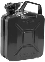 Oxid7® Metall Benzinkanister 5 Liter Schwarz mit UN-Zulassung, Pulverbeschichtung und Korrosionsschutz für Benzin und Diesel.