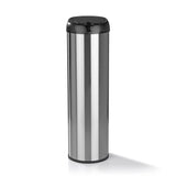 MAXXMEE Sensor-Abfalleimer 35 Liter chrom/schwarz mit automatischer Öffnungsautomatik und Fingerabdruck-resistentem Deckel.