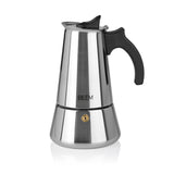 BEEM ESPRESSOMAKER - Espressokocher aus Edelstahl, 6 Tassen, für alle Herdarten inkl. Induktion, mit hitzebeständigem Griff.