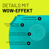 LUMALAND Sitzsack-Hocker 200 L Türkis mit abnehmbarem Bezug, extrastarken Nähten und verdecktem Reißverschluss für Langlebigkeit.