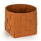 N8WERK Filz-Aufbewahrungskorb M - 32 x 32 x 32 cm - Rost, faltbarer, strapazierfähiger Filzkorb im Scandi Stil, bodenschonend.