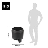 LANDMANN Raucharmer Feuerkorb Ø 60 cm rund schwarz, doppeltwandig, wetterfest, mit 3 Beinen und Belüftungslöchern, robust für Garten und Terrasse.