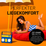 LUMALAND Sitzsack Drops (300 L) - In- & outdoor, rot, robust, atmungsaktiv, passt sich Körperform und -wärme für perfekten Liegekomfort an.