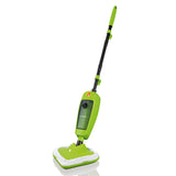 CLEANmaxx Dampfbesen 1000W Limegreen/Schwarz mit abnehmbarem Wassertank, Überhitzungsschutz und 15 Minuten Dauerdampf, geeignet für alle Böden.