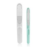 MIWIAM Nagelfeile & Hornhauthobel Set 2-tlg. aus rostfreiem, flexiblem Material für glatte Füße ohne Klingen und Verletzungen.