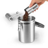 BEEM KAFFEEDOSE Vorratsdose mit Dosierlöffel - 1,9 l aus Edelstahl mit luftdichtem Bügelverschluss und Frischeschutzventil.