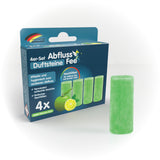 Abfluss-Fee Duftstein für LED-Abflussstopfen Nachfüllset Apfel-Zitrone gegen Gerüche und Verstopfungen, 4er-Pack.