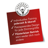 MAXXMEE Ellipsentrainer - 8 Stufen für individuelles Trainingsniveau mit platzsparendem Design und flüsterleisem Betrieb.