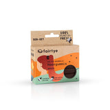 fairtye Haargummi braun - 3er-Set aus Bio-Baumwolle und Naturkautschuk, ohne Metall, elastisch und plastikfrei verpackt