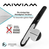 MIWIAM Nagelfeile glatte Nageloberflächen ohne Risse Finger-& Fußnägel schwarz mit einzigartiger Metallgitter-Struktur.