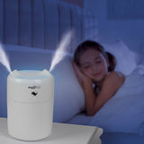 MAXXMEE Diffuser mit LED-Farbwechsel und Nachtlicht-Funktion erzeugt feinen Nebel für angenehme Luftfeuchtigkeit im Raum.