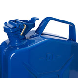 Oxid7 Metall-Kraftstoffkanister 5 Liter Blau aus 0,9mm Stahl, benzinbeständig, stoß- und feuerfest, korrosionsgeschützt mit pulverbeschichteter Oberfläche.