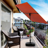 Hoberg flexibler Sonnenschirm - Terracotta als individuell einstellbarer Sicht- und Sonnenschutz auf Balkon mit stabilem Aluminiummast.