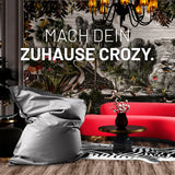 LUMALAND Sitzsack Classic XXL (380 L) Grau, moderner In- & Outdoor Sitzsack mit pflegeleichtem Material und verdecktem Reißverschluss.