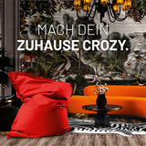 LUMALAND Sitzsack Classic XXL (380 L) in Rot, modern, drinnen und draußen nutzbar, pflegeleicht, mit verdecktem Reißverschluss.