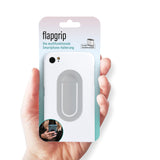 flapgrip Handyhalterung - Smartphone-Halterung - grau, universell klebbar, leicht, schmal, für Selfies und Videos im Auto geeignet.