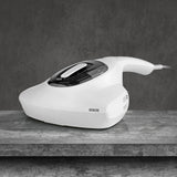 N8WERK Milbensauger in der Moonlight Edition mit UV-C-Licht, HEPA 11-Filter und 200 ml Schmutzbehälter zur Matratzenreinigung.