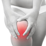 Schmerztherapie-Gerät Ultraschall - 24 Volt - weiß/türkis zur Behandlung von Gelenkschmerzen und Muskelschmerzen am Knie.