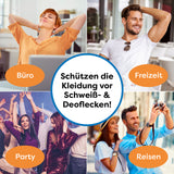 Happy Pad Hygienepflaster - weiß schützen Kleidung vor Schweiß- und Deoflecken bei Büro, Freizeit, Party und Reisen.