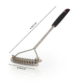 LANDMANN Grillrost-Reinigungsbürste mit langlebiger Edelstahlspirale und ergonomischem PP-Griff für alle Grillrosttypen, 45,5 x 16,2 cm.