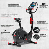 FitEngine Heimtrainer Smart mit 9kg Schwungrad, 24 Widerstandsstufen, LCD-Display, verstellbarem Sattel und Getränkehalter.