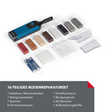 EASYmaxx Reparatur-Set Fliesen & Steinböden - 16-tlg. mit kabellosem Wachsschmelzer, 8 Wachsfarben und Zubehör für Bodenreparatur.