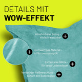 LUMALAND XXL Microvelours Sitzsack - 380L - 140 x 180 cm - Türkis, abnehmbarer Bezug, hochwertiges Microvelours, extra starke Nähte, verdeckter Reißverschluss.