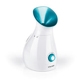 VITALmaxx Gesichtssauna 3in1 weiß/blau mit Nano-Ionendampf für Gesichtsreinigung, 200 ml Tank, auch Luftbefeuchter und Handtuchwärmer.