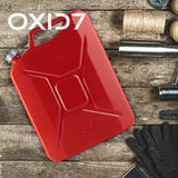 Oxid7 Metall-Kraftstoffkanister mit Schraubverschluss, 20 Liter, rot, UN-zugelassen, korrosionsgeschützt, sicherer Transport, europäische Produktion.
