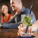 TURM GIN Untersetzer Kork - blau mit Logo, rutschfest, schützt Tischflächen, 10 cm Ø, typisches TURM GIN Design