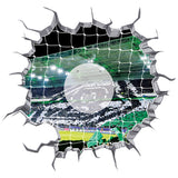 Borussia Mönchengladbach LED-Lampe in Ballform mit 3D-Wandtattoo und Beleuchtung, haftet an glatten Oberflächen, mit Timer und Touch-Sensor.