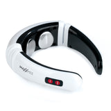 MAXXMEE Nacken-Massagegerät EMS weiß/schwarz mit 16 Intensitätsstufen, kabellos, ergonomisch, für tiefe Nackenentspannung im Alltag.