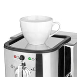 BEEM ESPRESSO-PERFECT Espresso-Siebträgermaschine mit 20 bar, milchdüse und Tassenwärmer für vielseitige Kaffeezubereitung.