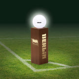 Hertha BSC LED-Dekosäule Rost-Optik mit Leuchtkugel, akkubetrieben, 3 Lichtmodi, Fernbedienung, braun, 84 cm, indoor & outdoor.