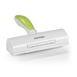 EASYmaxx Fusselroller für Tierhaare weiß/grün mit LED-Licht und Auffangbehälter für saubere Entfernung auf verschiedenen Oberflächen.