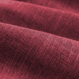 LUMALAND Sitzsack Interior Line rot close-up Leinen-Optik Stoffdetail für dreieckigen Komfort-Sitzsack 370l Füllung 150x100x100 cm