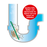 EASYmaxx Abflussreiniger-Stick Apfel - löst Fett-, Seifen- und Speisereste im Siphon für saubere Abflüsse und frischen Duft.