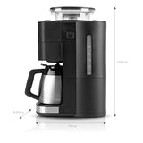 FRESH-AROMA-PERFECT III Filterkaffeemaschine mit Mahlwerk und Thermo-Isolierkanne für bis zu 10 Tassen Kaffee.
