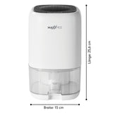 MAXXMEE Luftentfeuchter mit Peltier-Technik, kompakt, 900 ml Wassertank, geräuscharm, LED-Beleuchtung, entfeuchtet bis zu 450 ml/Tag.