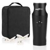 MAXXMEE Hemden- & Blusenbügler Kompakt schwarz/silber mit Tragetasche und Befestigungen, 3 Stufen Trocknungszeit, für Reisen und Zuhause.