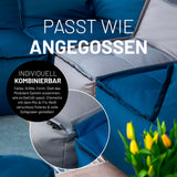 LUMALAND Sitzsack-Sofa Ecke Grau mit Mix-&-Fix-Reißverschluss, kombinierbar im modularen System, extragroß und pflegeleicht.