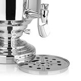 BEEM ABTROPFSCHALE & DISPENSER in Edelstahloptik schützt vor Wasserschäden und ermöglicht hygienisches Einschenken am Samowar.