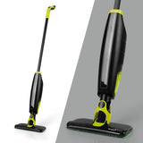 MAXXMEE Wischmopp mit Saugfunktion, 180 ml Wassertank, kabellos, grün/schwarz, mit Mikrofasertuch, praktischer Spray- und Saugfunktion.