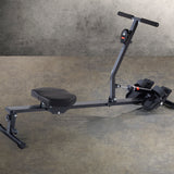 MAXXMEE Rudergerät mit Fitness-Tracker, klappbar, kompaktes Design, hydraulisches System, 12 Widerstandslevel, leiser Betrieb für Zuhause.