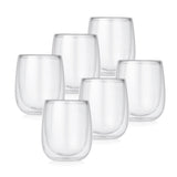 GOURMETmaxx Thermogläser 6er-Set Cappuccino aus doppelwandigem Borosilikatglas, ca. 250 ml, wärmeisolierend, für warme & kalte Getränke.