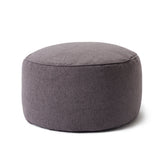 LUMALAND Comfort Line Sitzsack-Hocker 25 x 45 cm Dunkelgrau, runder Indoor Sitzpouf und Fußablage aus Polyester, modern und komfortabel.