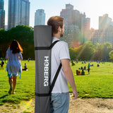 Hoberg klappbare Hängematte mit Sonnendach in Tragetasche, ideal für unterwegs und einfachen Auf- und Abbau.