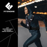 FitEngine Laufweste mit Handytasche, reflektierend und verstellbar, ideal für sicheres Training bei Tag und Nacht.